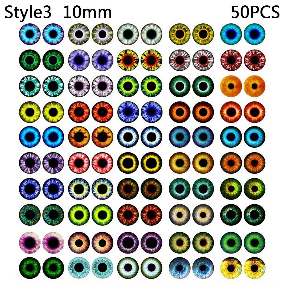 50 шт./25 пар забавные аксессуары время драгоценный камень кукла глазные яблоки глаза животных стеклянные куклы глаза DIY ремесла