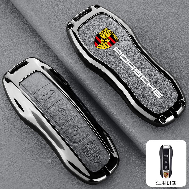 Leather Car Smart Remote Key Case Shell Fob Cover For Porsche Panamera Carman Macan Bobst Cayenne 911 970 981 991 AccessoriesSH3