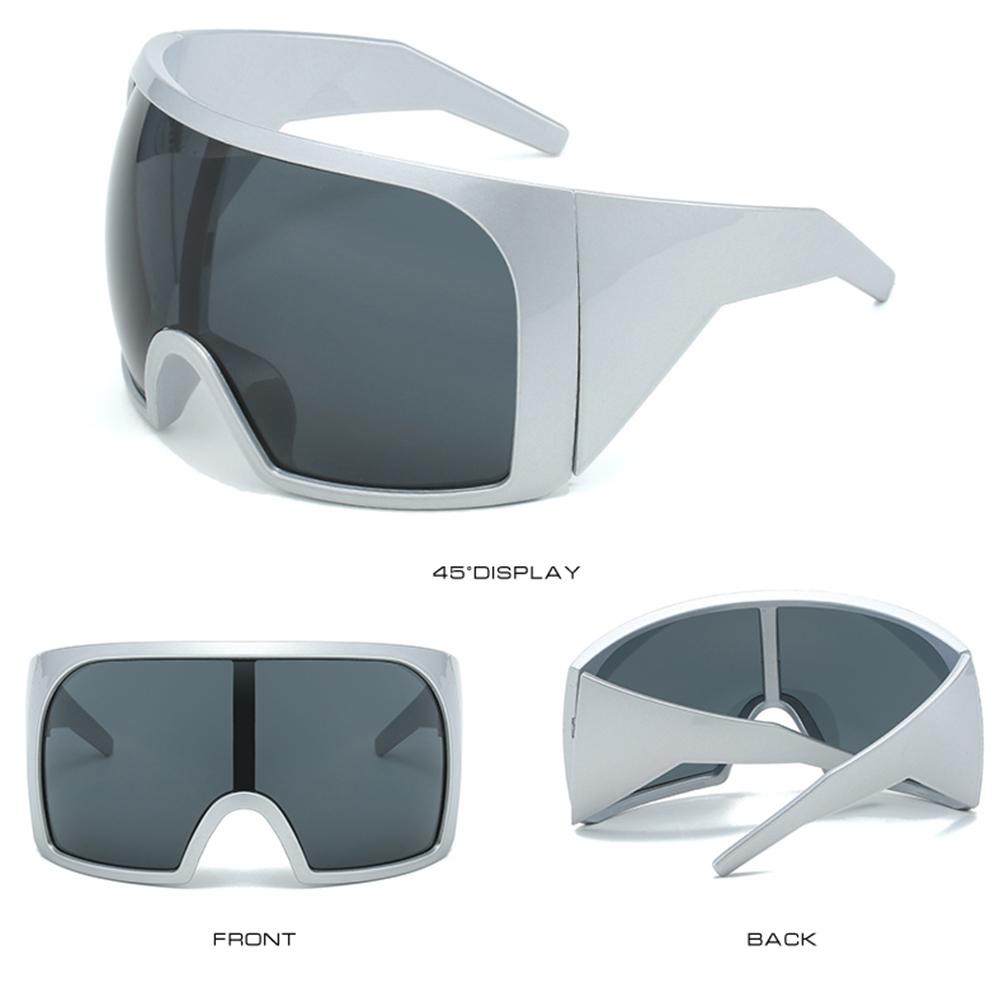 Оверсайз Оверсайз Очки Футуристические 2000-х Очки Очки-маска для Женщин и Мужчин