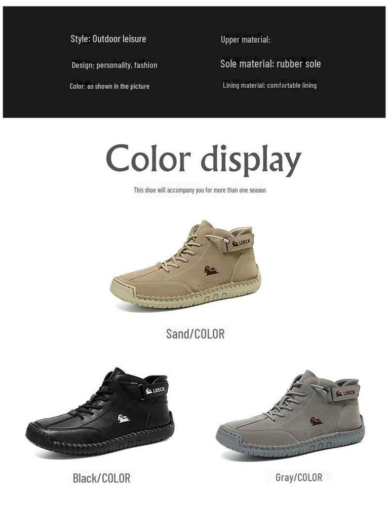 Новые мужские повседневные весенние высокие ботинки Martin сшитые вручную