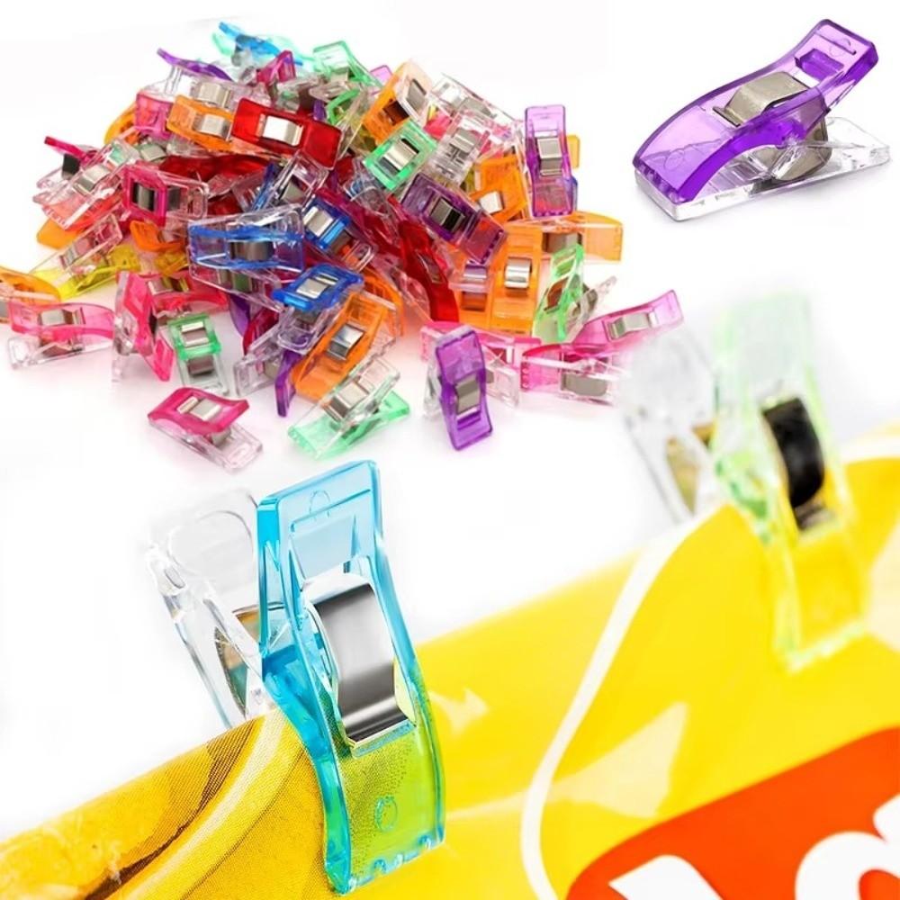 30PCS Assorted Colors Sewing Clips Plastic Crocheting Clips Mini Knitting Clips Crafting Tools