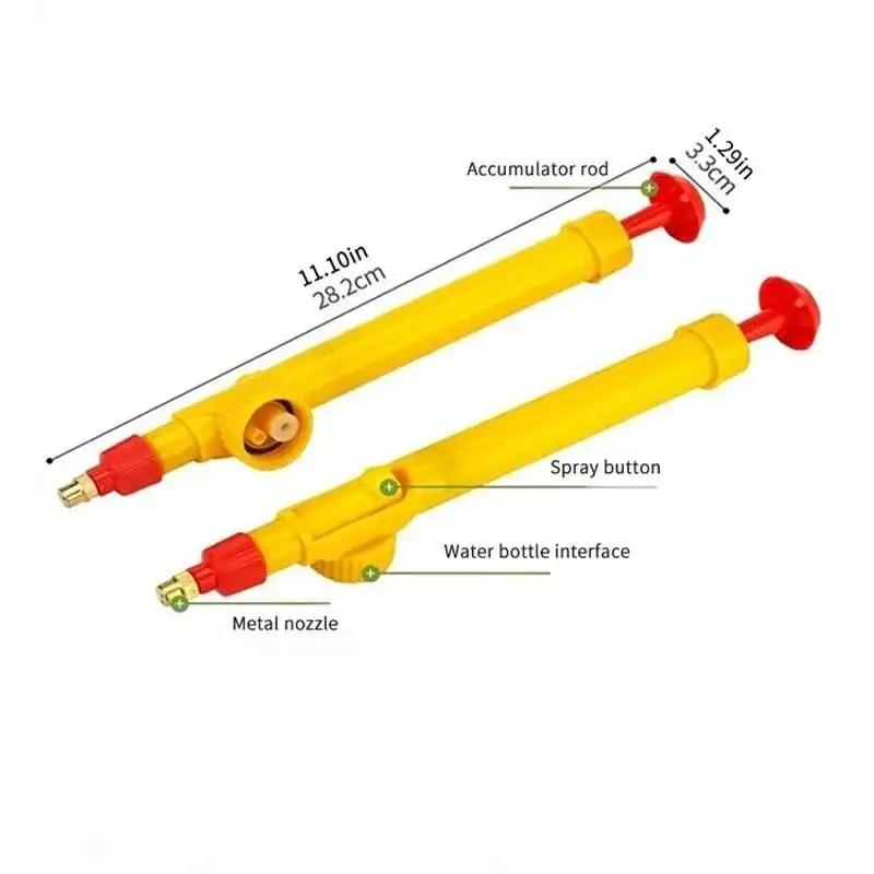 Случайным образом выберите один из синего и красного цветов: ручной насос высокого давления, ручной распылитель, регулируемая насадка для бутылок с напитками, насадка Garde