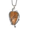 Necklace Amrican Jasper Gemstone Handmade Silver Jewelry 2.25"