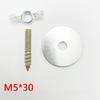 10 Pieces M5*30 Bird Perches Fitting Screws Nut Kits Bird Cage Screws Nut Screw Mount Kits for Rack Building Wood Birds Perch