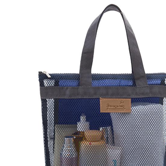 Косметичка на молнии, сетчатая, унисекс, с отделением для защиты от царапин, органайзер для туалетных принадлежностей для отпуска