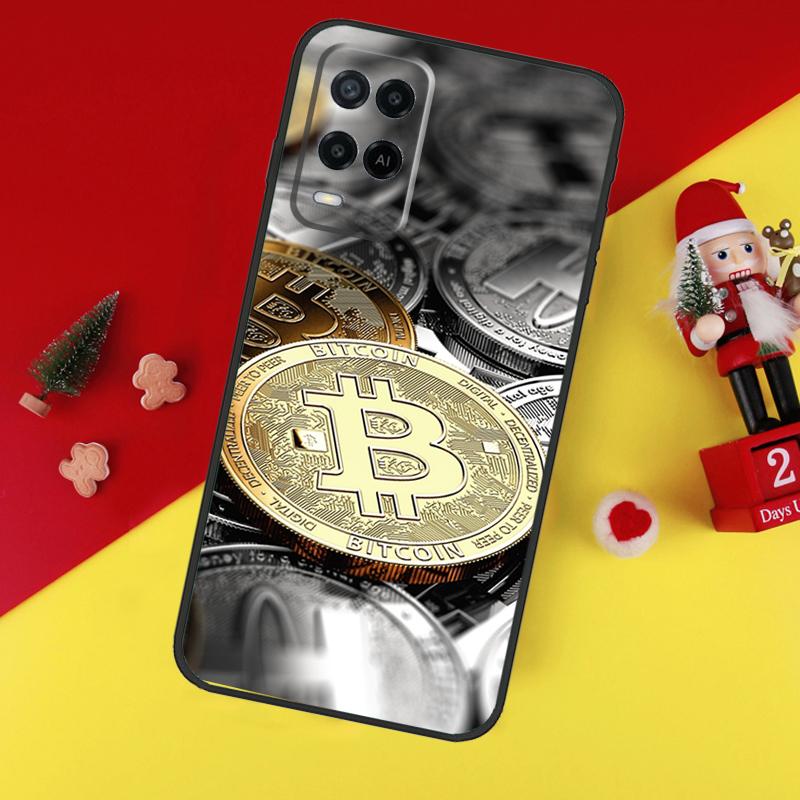 Чехол для Bitcoin BTC для Oppo A78 A98 A18 A38 A58 A5 A6 Pro A54 A74 A94 A17 A57 A80 A60 A40 A96 A76 A16 A15