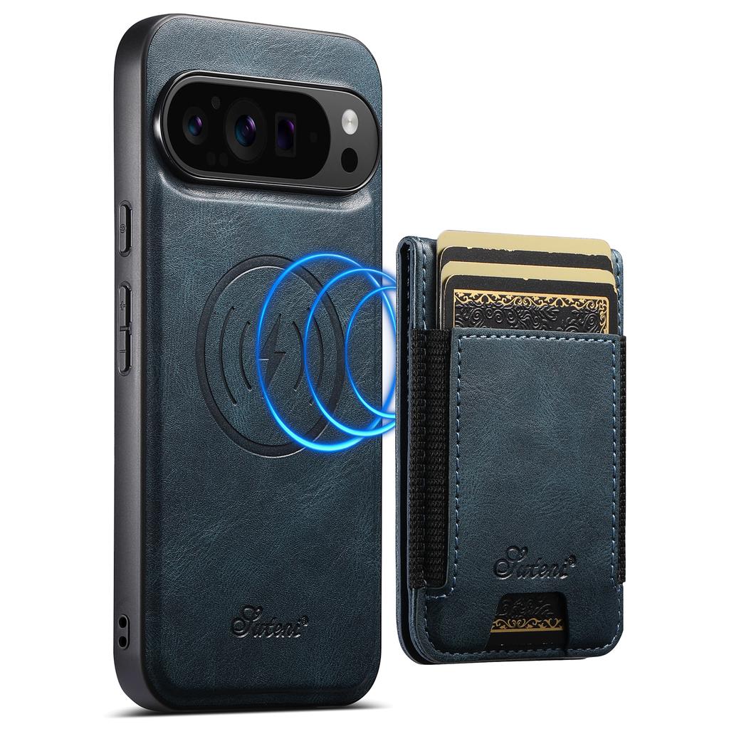SUTENI For Google Pixel 10 Pro XL Case Compatible with MagSafe Card Holder Kickstand Phone Cover
