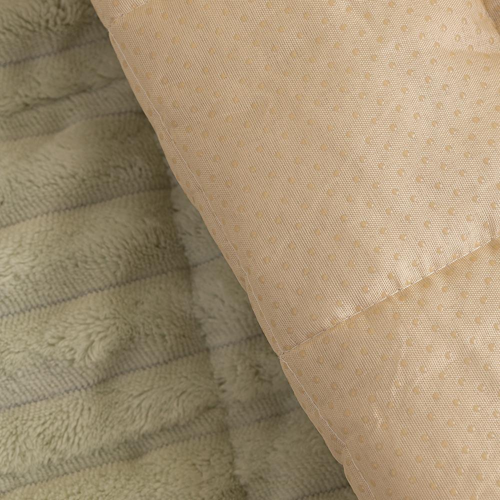 Quilted Stripe Imitation Rabbit Fur Plush Sofa Slipcover Winter Warm Non-slip Sofa Towel Couch Cushion For Living Room Home Deco