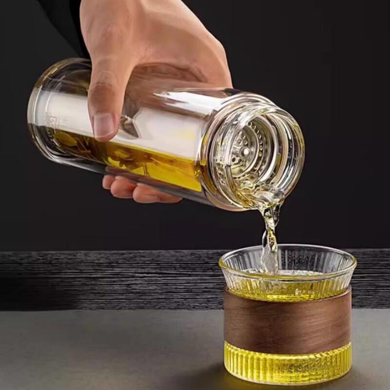 Heenoor Double-Layer Glass Tea Infuser Cup with Gift Box, 320ml