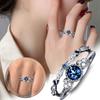 Stone Crystal Rings Ladies Rings Zircon Ladies Rings Two Piece Micro Set Rings