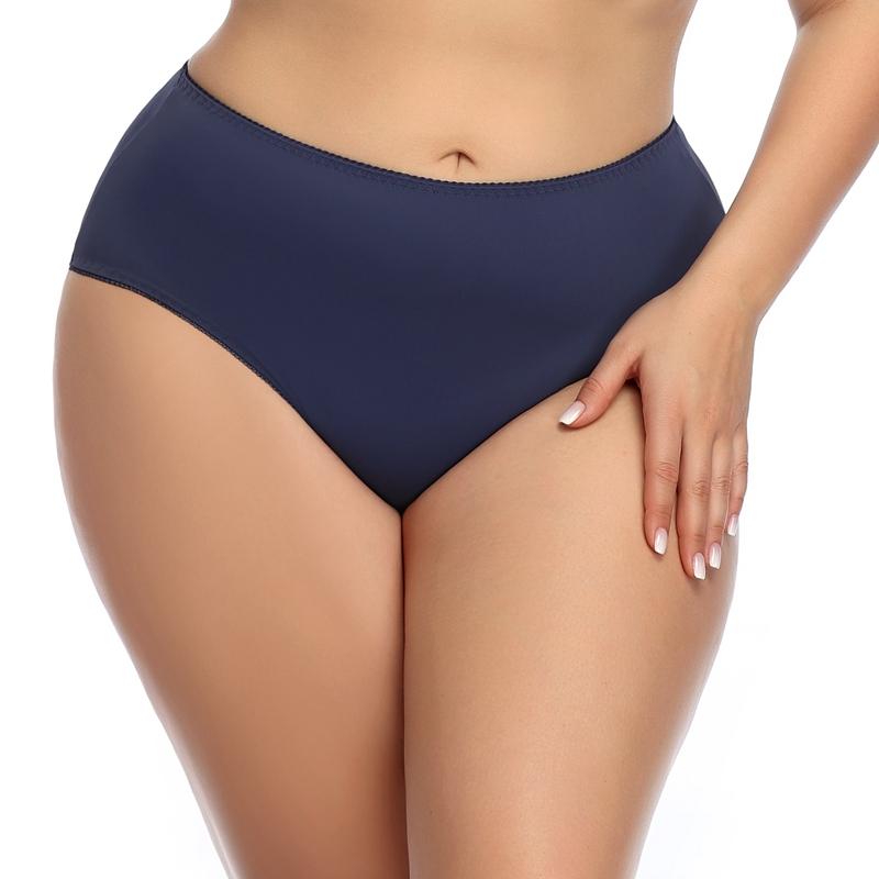Women Plus Size Panty Comfort Thin Underwear Seamless Simple Plain Panties Briefs 0Xl 1Xl 2Xl 3Xl 4Xl 5Xl
