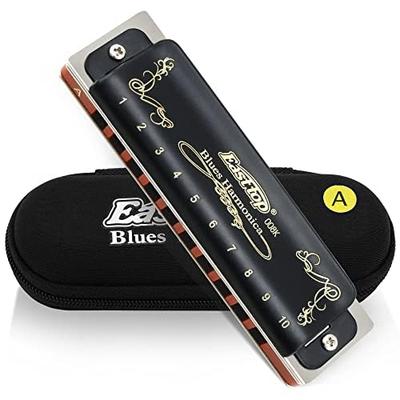Гармоника East Top Blues, 10 отверстий, тональность Ля (A), 20 тонов, латунная крышка, чехол из парусины, салфетка для чистки, для начинающих, профессионалов, обучения и практики, Диато