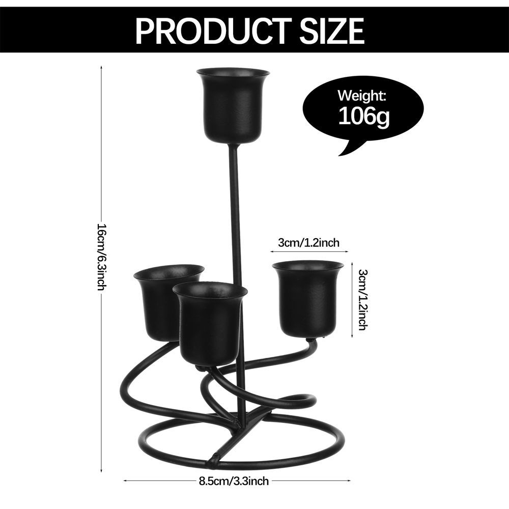 Вечеринка Свадьба Столбовые Свечи Черное Золото Подсвечники Подсвечники Кованое Железо Канделябр Металлические Подставки для Свечей Современный Стиль