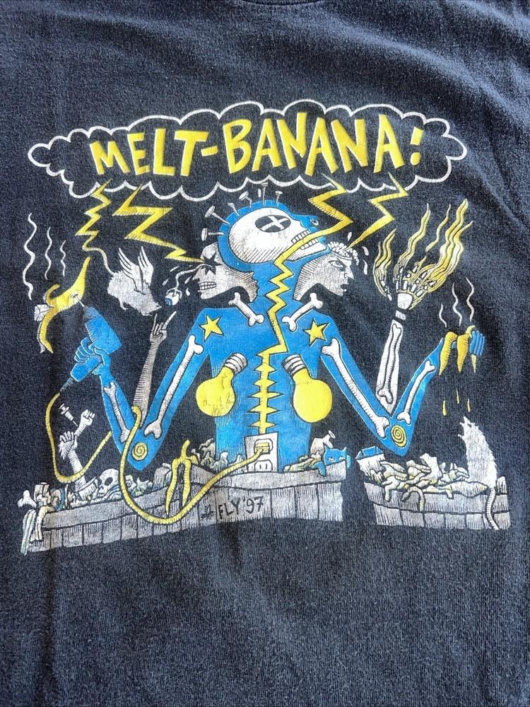 Vintage 90’s Melt Banana Rare T Shirt Punk Rock Concert ZL504 FREE SHIPPING