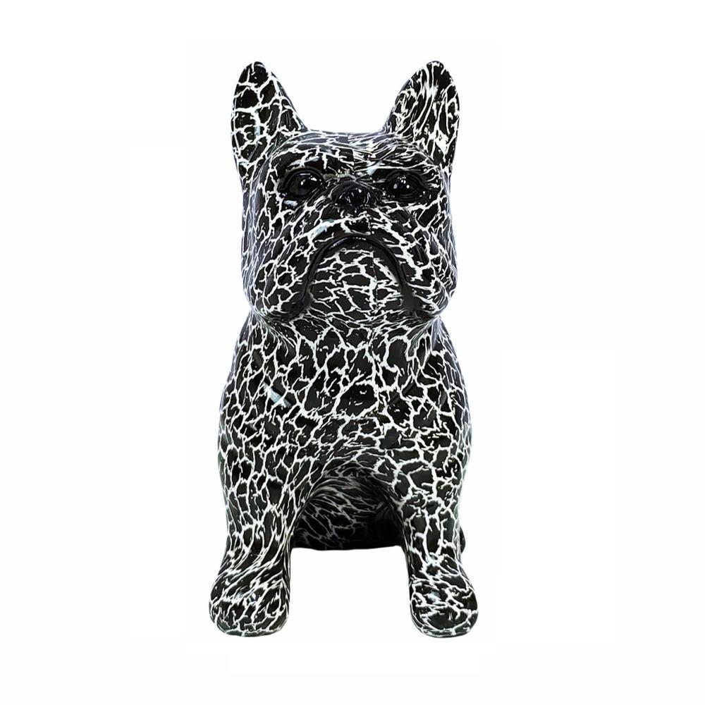 Kawaii Graffiti French Bulldog Statue Cartoon Colorful Dog Statue  Home