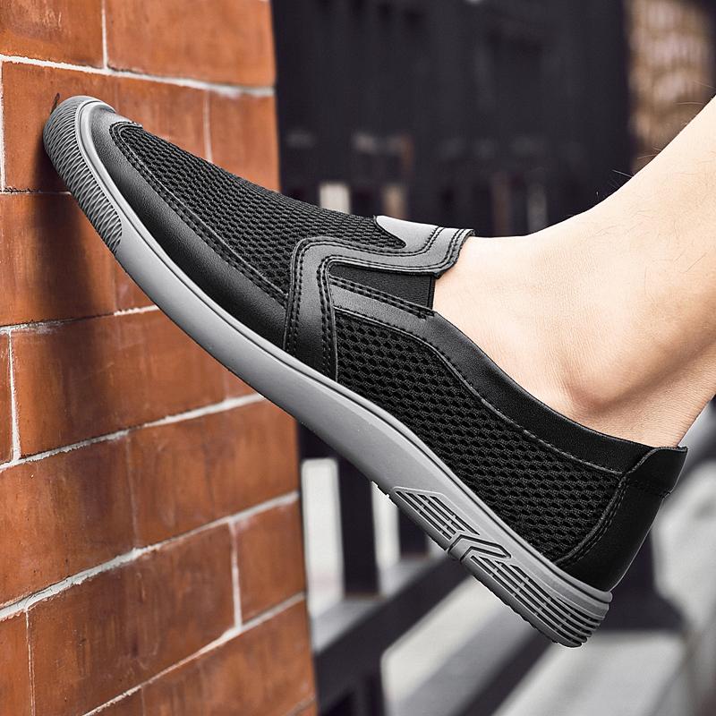 New Summer Sneakers for Men Breathable Mesh Footwear Lightweight Walking Casual Shoes Slip-On Man Driving Loafers Cool Moccasins