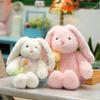 Cute Flower Rabbit Doll Rose Hug Rabbit Plush Toy Lop Ear Rabbit Cloth Doll Children'S Day Birthday Gift