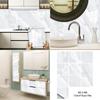 10/15cm White Marble Tile Stickers Kitchen Backsplash Oil-proof Bathroom Wardrobe Home Decor Wall Decals Self-adhesive Art Mural