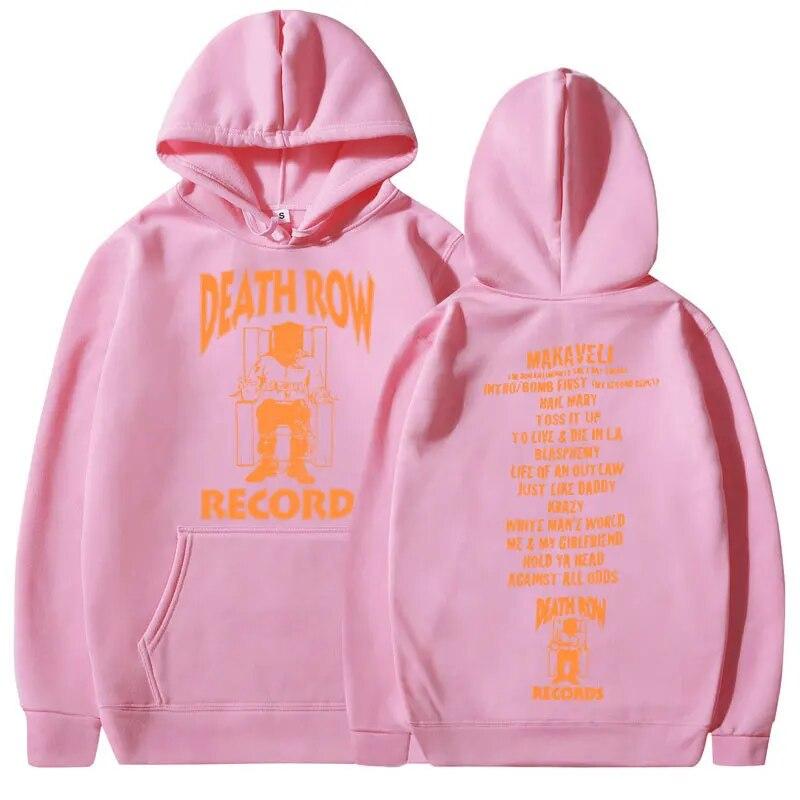 Death Row Records Hoodie Unisex_s Women_s High Quality Weeknd Hooded Hoodie Polar Fleece Y2k Sweatshirts Unisex Women Pullover