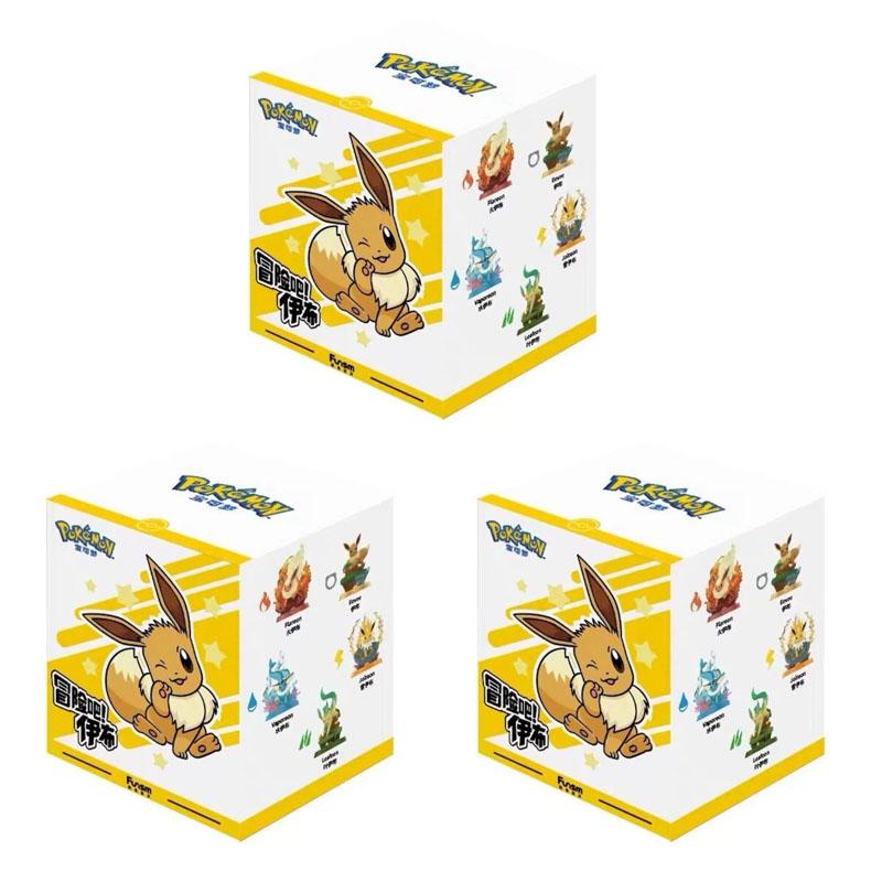 Горячая Bandai Pokemon Аниме Funism Оригинальное Приключение Семья Иви Слепой Куб Фигурка Действия Jolteon Sylveon Коллекция Детская Игрушка Подарок