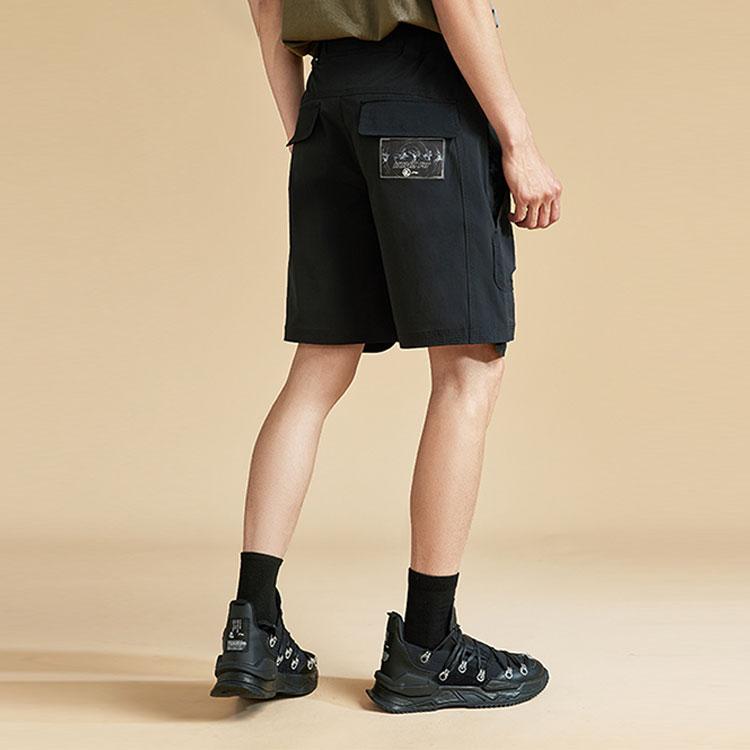 Li Ning X Jackie Chan Collaboration Kung Fu Series Multi-Pocket Casual Sports Shorts Men Shorts Black AKSR227-1