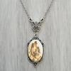 Butterfly Accessories and Cozy Family Pattern Oval Pendant Necklace