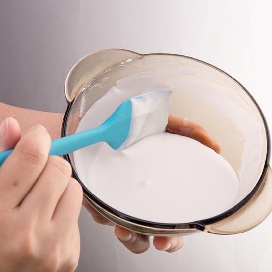 6Pcs/Set Baking Food Scraper Six-piece Set Non-stick Food Grade Silicone Spatula Tool for Baking BBQ Cooking Mixing Scraping Multifunctional