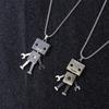 Steel Hip Hop Punk Heavy Industry Man Necklace Metal Pendant Choker Robot Necklace Birthday Present