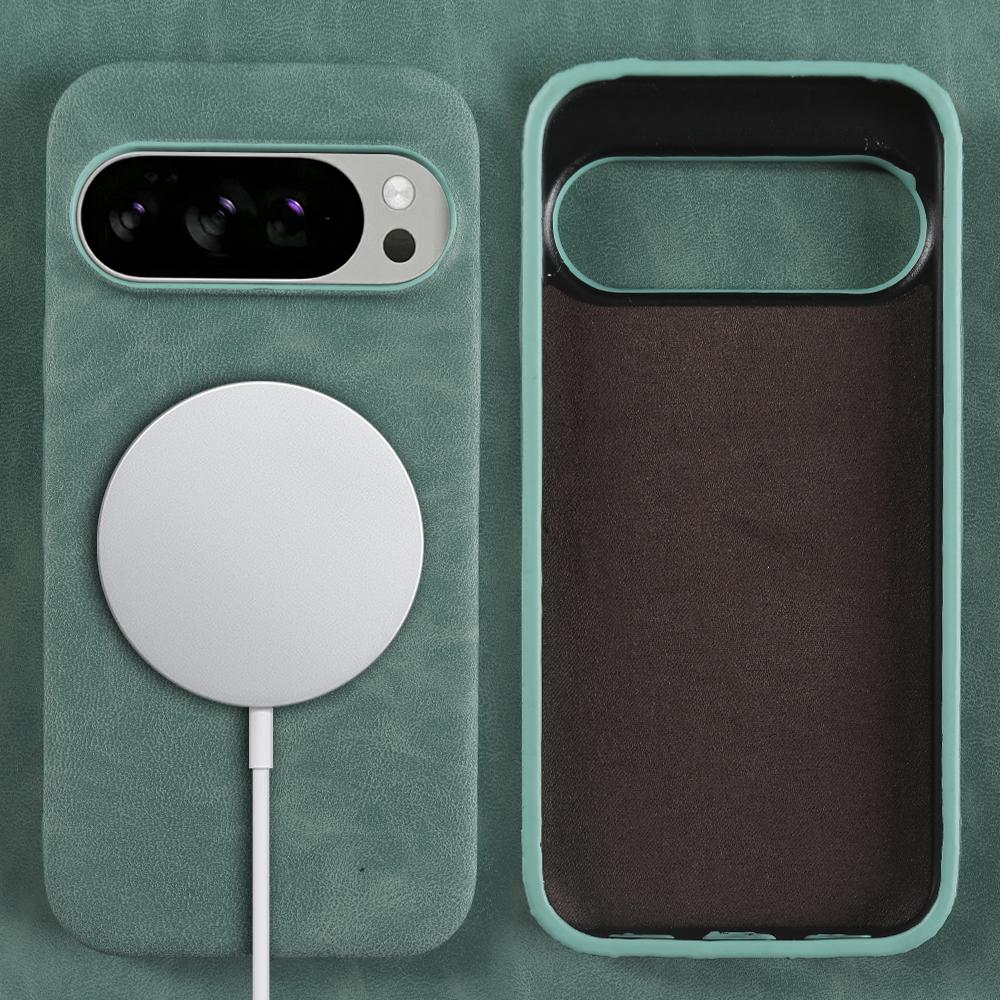 Для чехла Magsafe Для Google Pixel 10 Pro XL 10A 9 Pro XL 9A 8 Pro 8A 7A 6A 5A 5 6 7 Pro Премиальный кожаный чехол Задняя крышка телефона