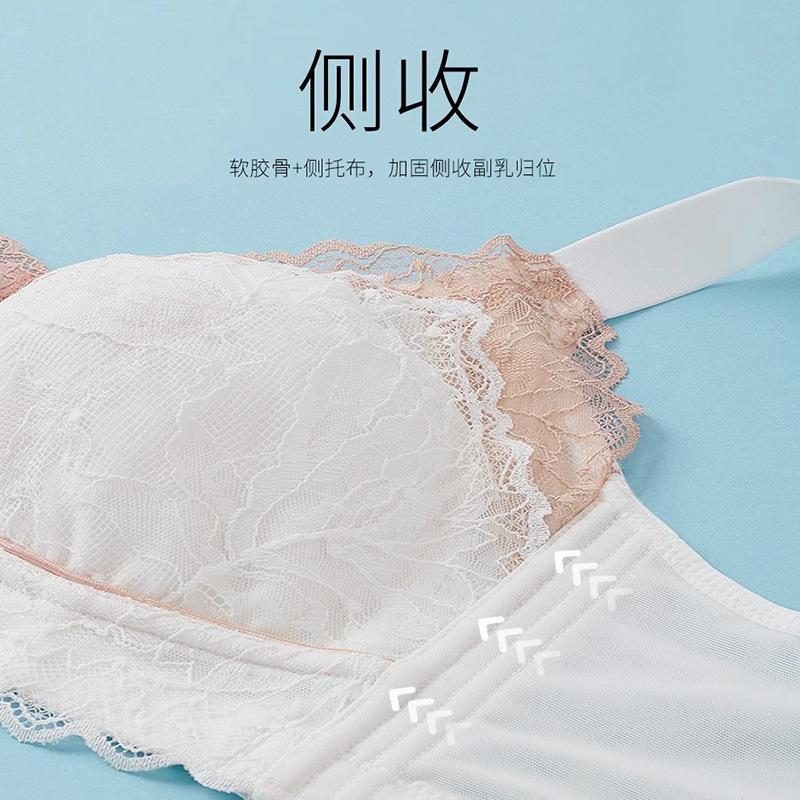 Summer Thin Large-size Underwear for Women Without Steel Rims, Large Breasts, Small Bras, Full Cup Anti-sagging, Sub-breasts Breathable