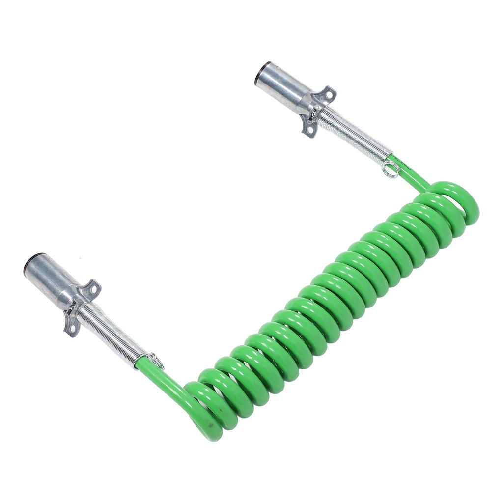 7-контактный спиральный шнур для прицепа 15 футов Улучшенные характеристики Сверхмощный электрический спиральный кабель для полуприцепа, тягача