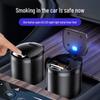 High-End Metal Car Ashtray with Lid: Anti-Drop Ornament for Car Interior