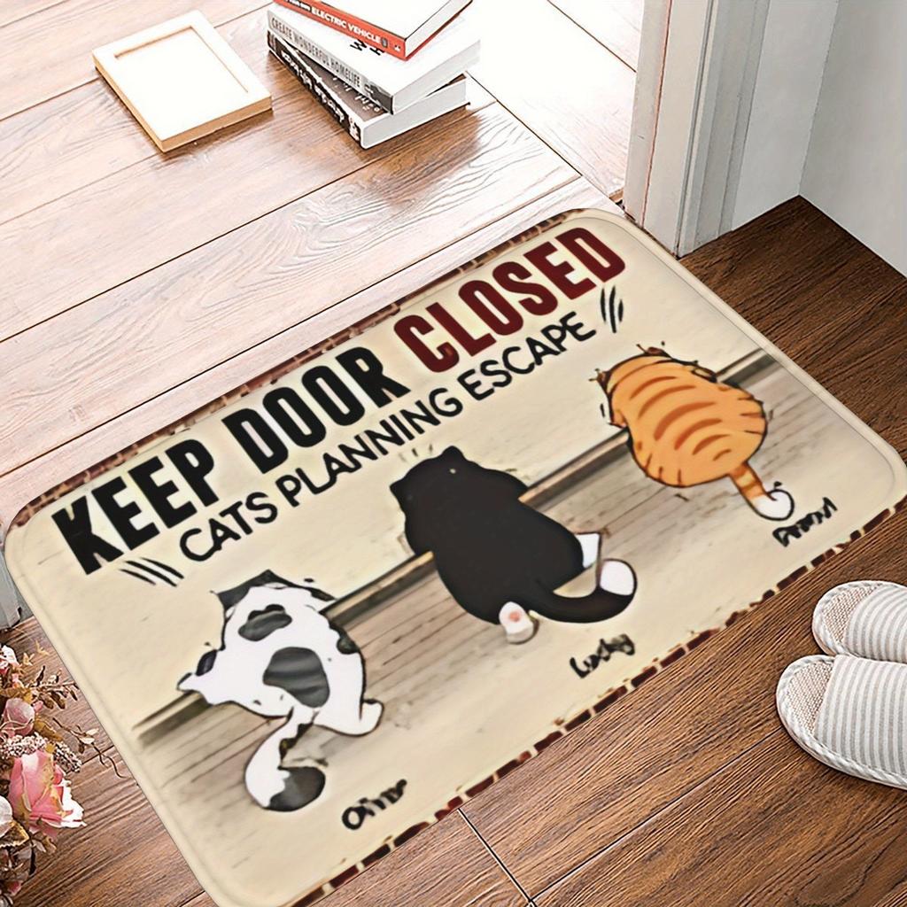 1PC Vintage Motorcycle Rider Kitchen Rug Non-Slip Door Mat Pop design Bathroom Rug Bath Mat Carpet for Home Sink Laundry Decor