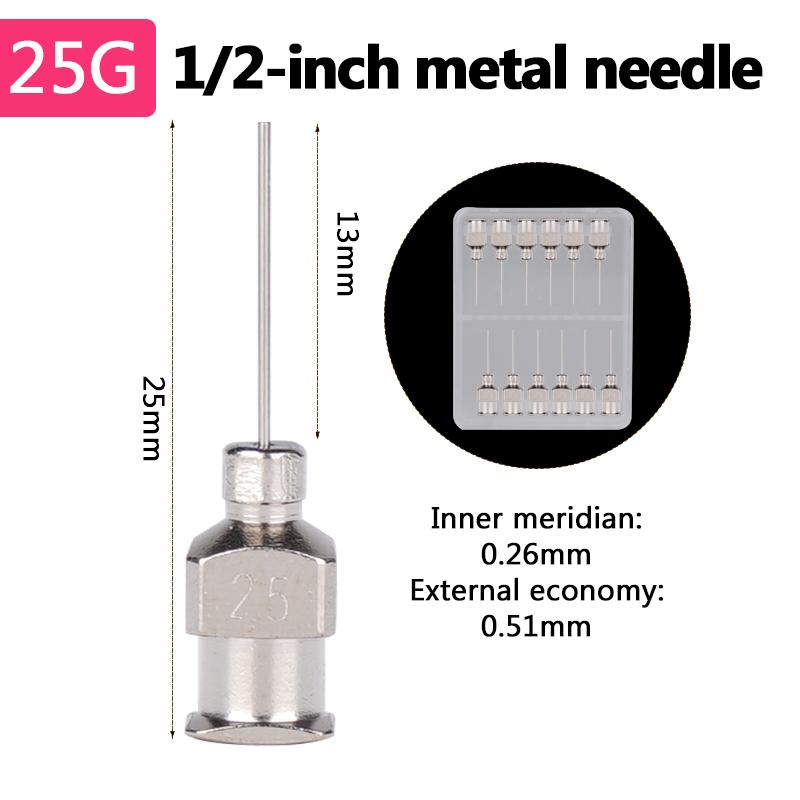 12PCS 1/2 Inch Dispensing Needle Stainless Steel 8G To 30G Blunt Tip Needle Injection Needle For High Temperature Hand Tool