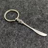 Personality Metal Fork Keychain Silver Color Metal Fork Keyring Metal Spoon Keychain  Trinkets