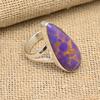 Amazing Purple Copper Turquoise Gemstone Handmade 925 Sterling Silver Ring Jewelry