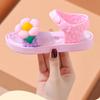 Новые сандалии для девочек, нескользящие, дышащие, радужного цвета, милые, для маленьких принцесс, пляжная обувь, детские сандалии