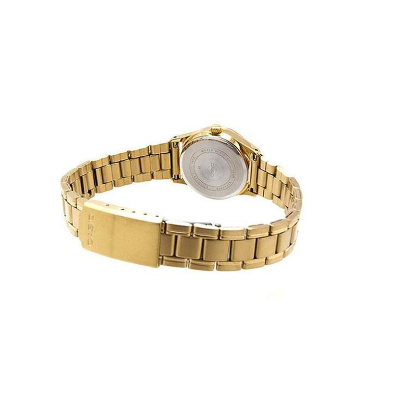 Casio Серия CASIOSTANDARD водозащита на каждый день кварцевый механизм стальной ремешок японские и корейские часы женские часы белый циферблат LTP-V006G-7B