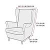 Spandex Stretch Wing Chair Cover Solid Color Wingback Chair Covers Relax Sloping Armchair Slipcovers with Seat Cushion Case