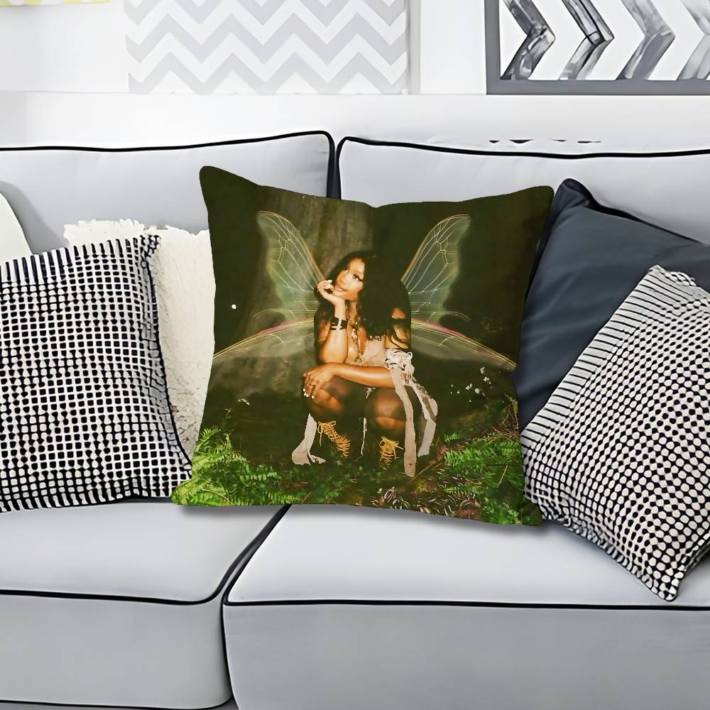 SSZA SOS Singer Various Sizes Square Pillow Case For Car Home Bedchamber Decor Custom Valentine gift