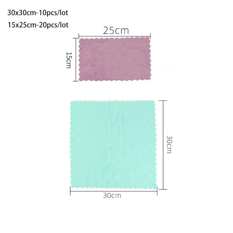 10/20 шт. Салфетки для мытья посуды, кухонные салфетки, бытовые многоцелевые впитывающие антипригарные салфетки для очистки масла из волокнистой ткани
