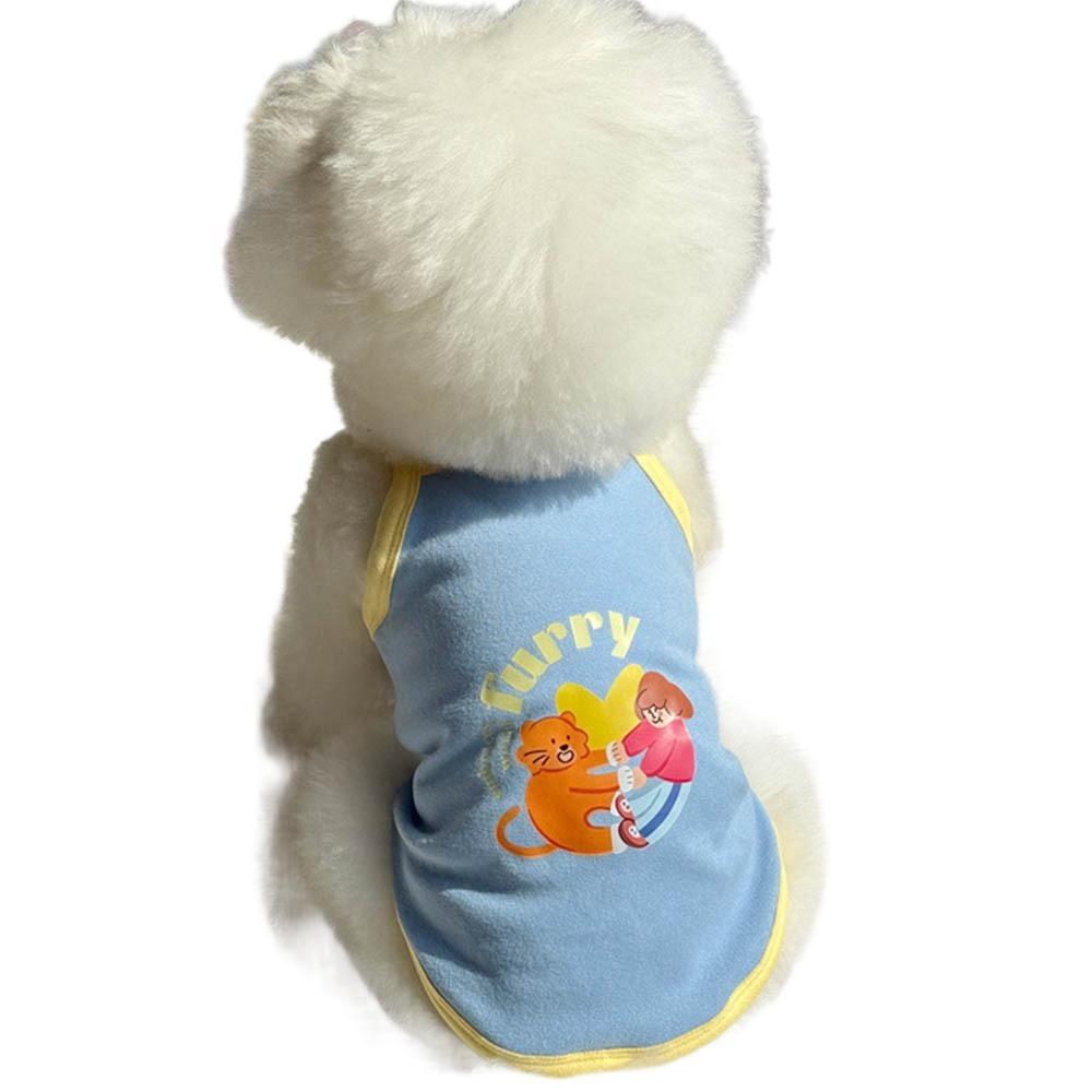 Comfortable Fabric Puppy Camisole Printed Design Small Dog Cat Dress Dogs Vest Spring and Summer