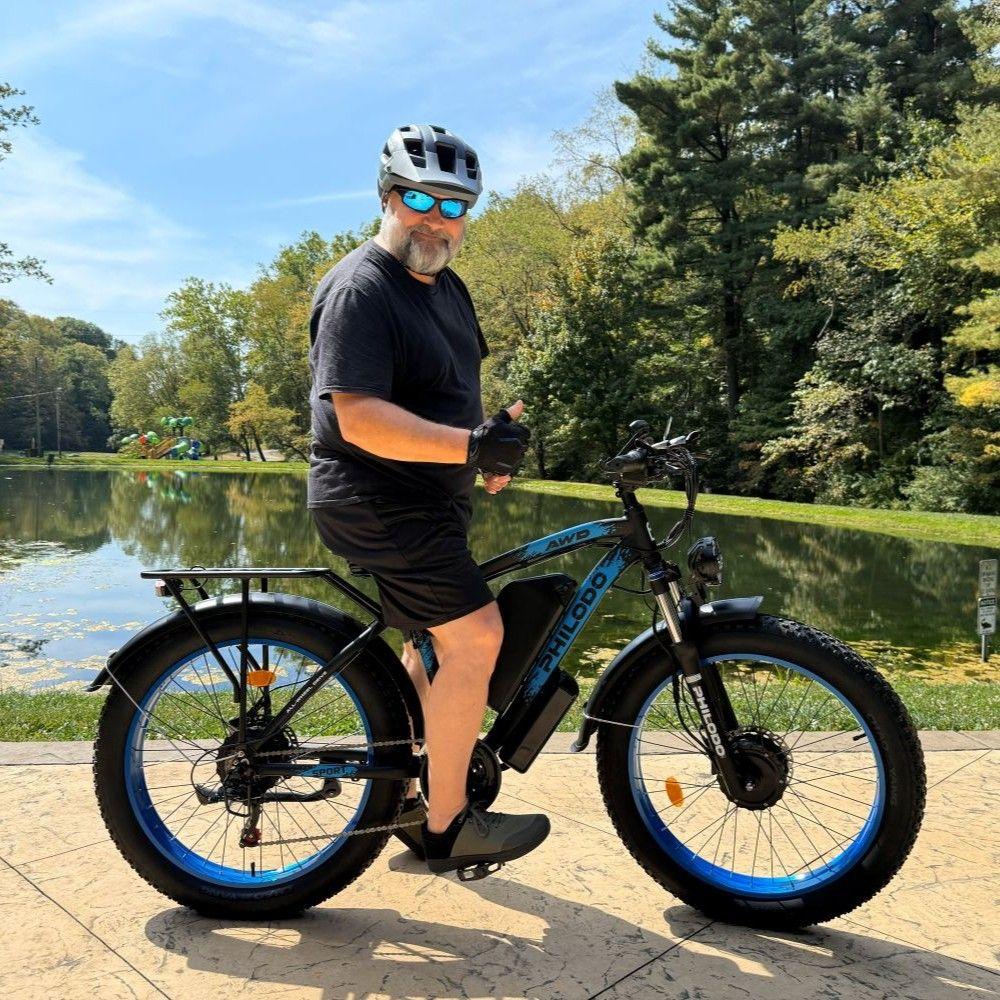 Electric bicycle PHILODO H8, 3000W motor, 48V 26Ah battery, top speed 56 km/h, cruising range 100km, 26x4.0 inch tires