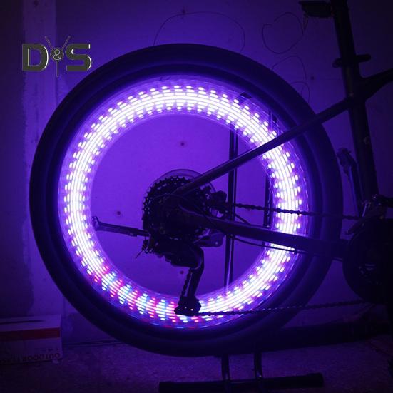 Solar Bike Spoke Lamp Light Motion Sensor Night Riding LED Safety Warning Light Bicycle Rim Wheel Decoration Tire Lamp Bike Accessories