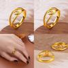 Chic Brass Gold Plated Twist Design Couple Ring Ideal For Fashion Forward Women