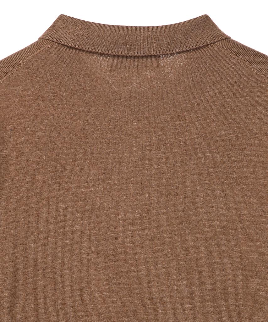 IL CORSO Wool Blend Cozy Polo Knit Brown Iesw5F505W2