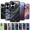 Чехол для Huawei P50 Pro P50E P 50 Роскошный закаленный стеклянный чехол для телефона Huawei P50 E Задняя крышка Модный защитный чехол P50Pro