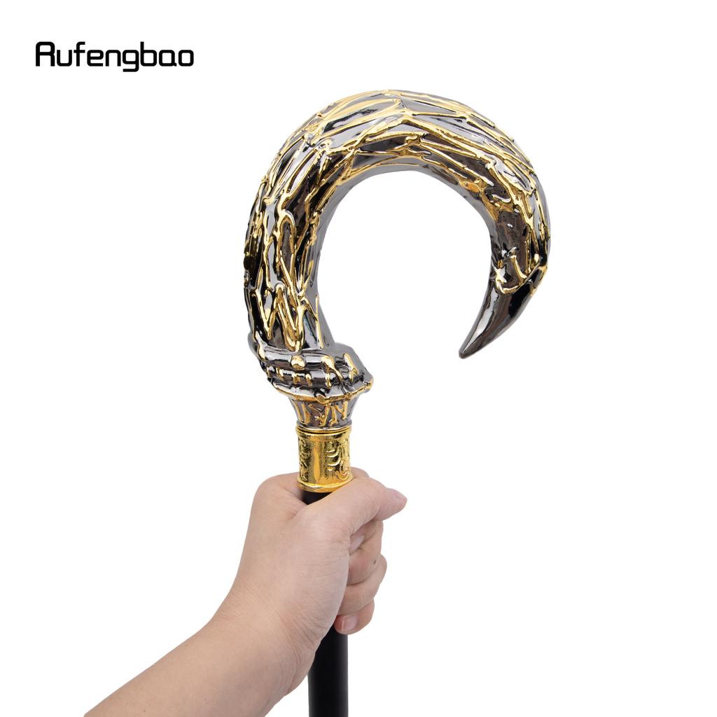 Золотисто-черная трость в стиле стимпанк U, модная трость для ходьбы, роскошный джентльменский посох с набалдашником, трость для ходьбы 92 см