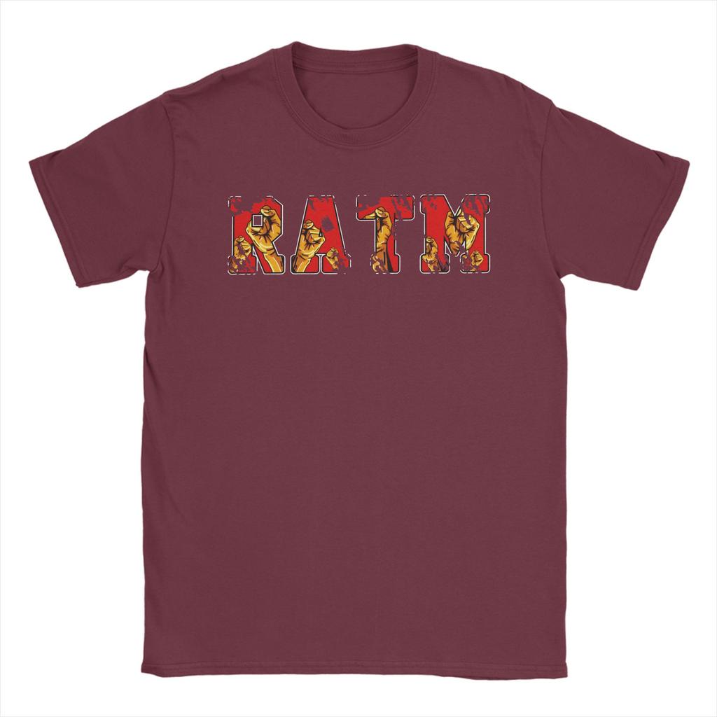 Rage Against The Machine Cotton TShirt For Men Beach Funny T Shirts Round Neck Fashion Tees Plus Size Design Tops