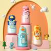 500ml Cute Thermal Water Bottle For Kids Children Dinosaur Thermos Mug With Straw 316 Stainless Steel Leak-Proof Insulated Cup